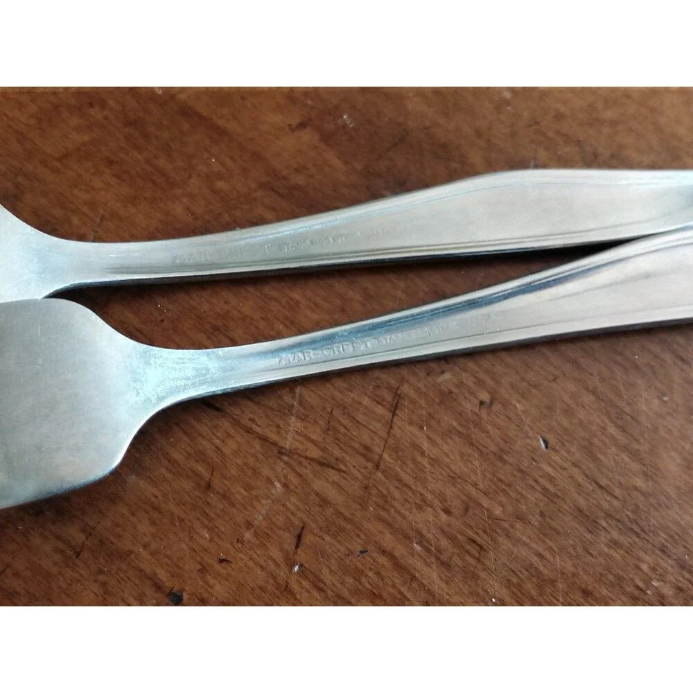 Mar-Crest Stainless Citation Atomic Starburst Lot Dinner Fork Teaspoon MCM